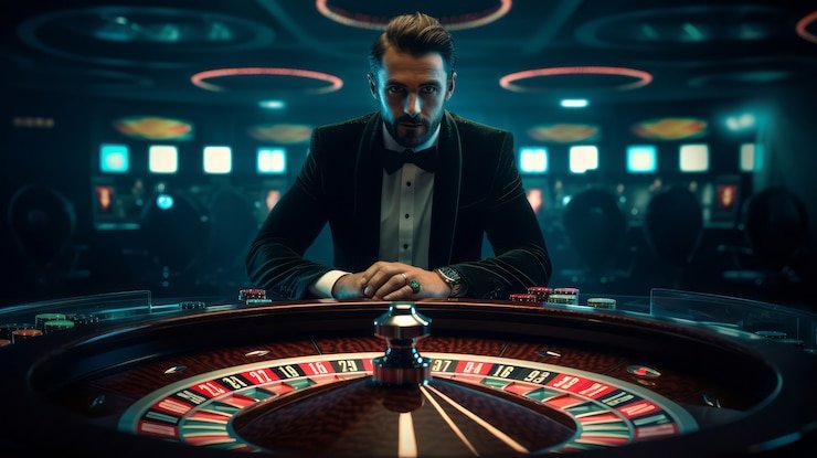 Permainan Allbet Baccarat yang sedang berlangsung di layar mobile dengan dealer langsung